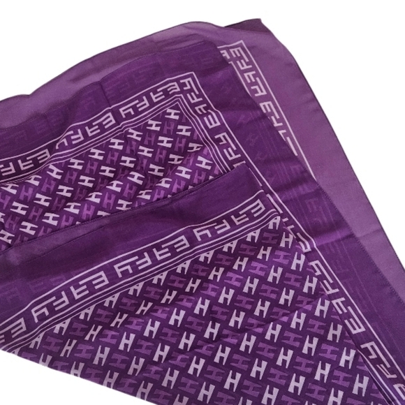 Effy Hematian Rectangle Purple Designer Scarf - Picture 6 of 7